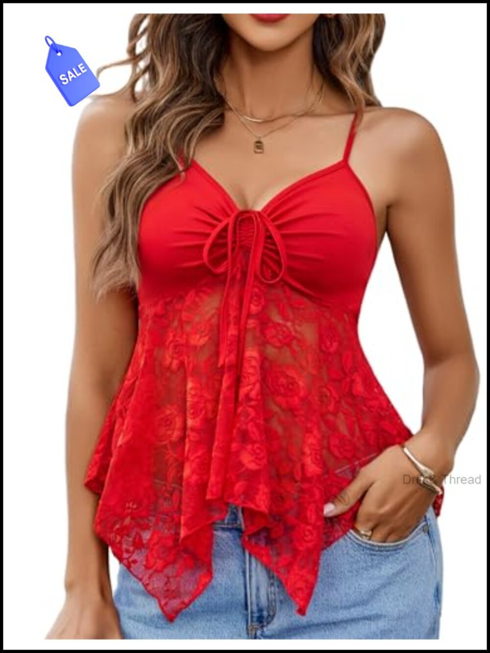 Lace Bralette Crop Tank Top Women Y2K Spaghetti Strap Camisole Sexy Adjustable